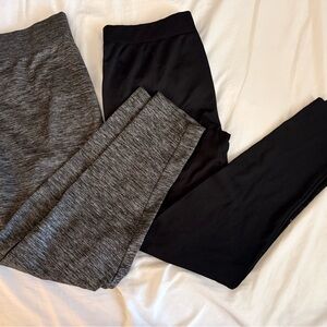 Time and Tru Gray and Black Leggings